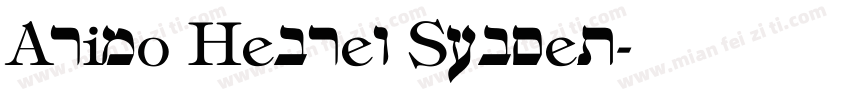Arimo Hebrew Subset字体转换